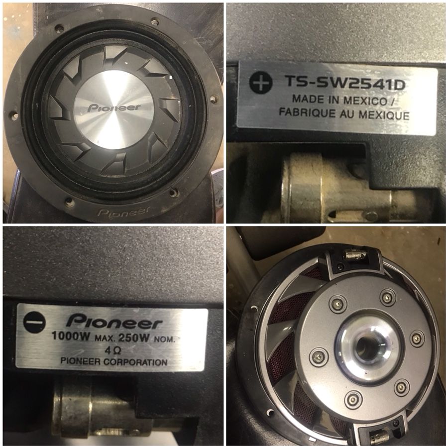 10” Pioneer shallow mount TS-SW2541D