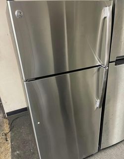 GE Top Freezer Refrigerator Stainless Steel