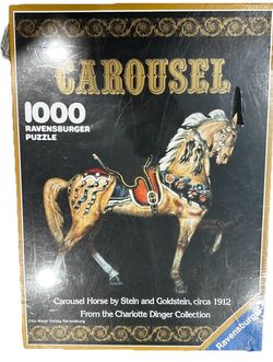 Ravensburger Puzzle Carousel Horse Sealed New 1000 Piece VTG 1988 W Germany