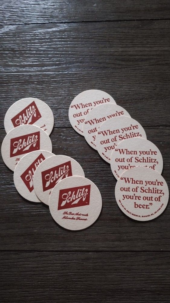 Schlitz Beer Coasters