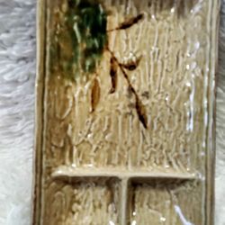 Beautiful glazed  Serving Tray Signed