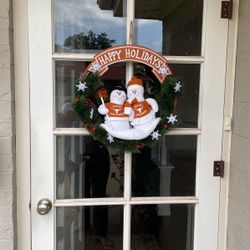 Texas Longhorn Christmas Wreath  - 20”