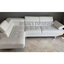 New In Box White Sectional 