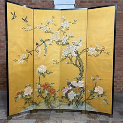 Antique Asian Folding Screen/Room Divider 