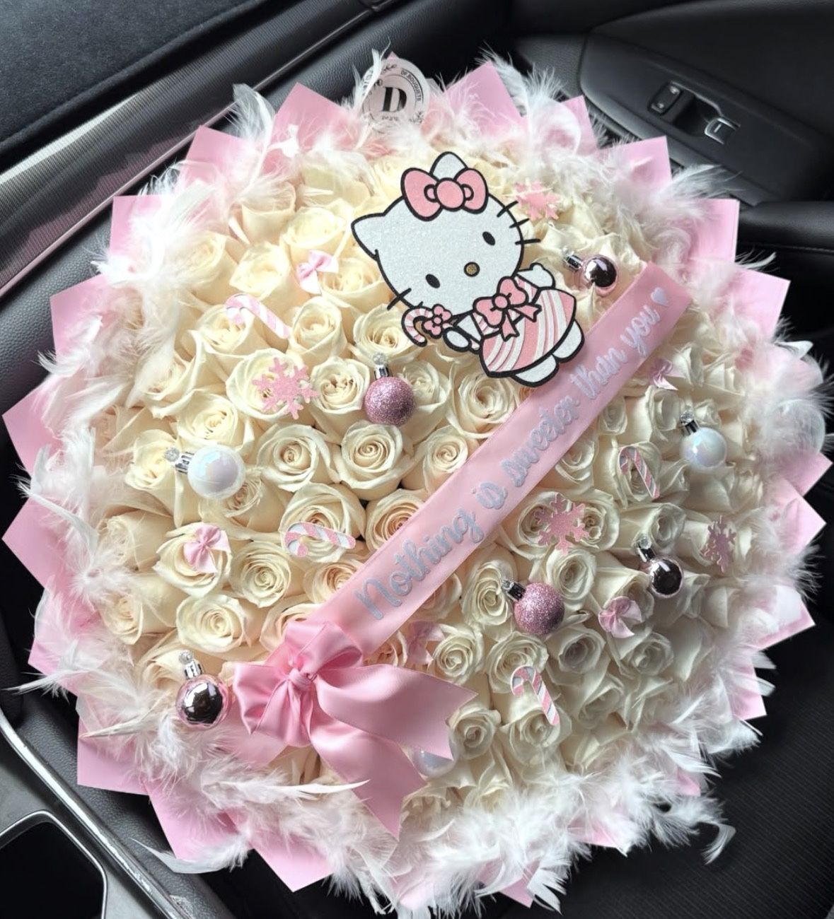 Pink hello kitty christmas bouquet