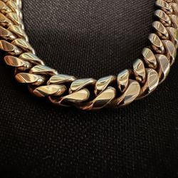 14K Solid Gold Cuban Chain