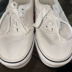 White Vintage Vans Men’s Size 7 1/2