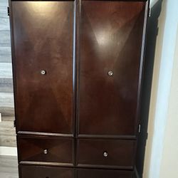 Cherrywood Armoire | TV Cabinet with 2 Large Drawers