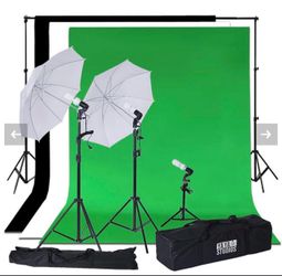 Photography Lighting & Backdrop Kit – multiple Screen Setup