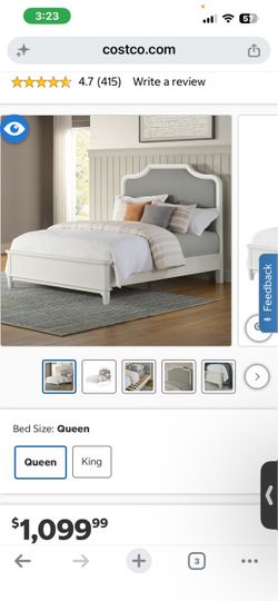Elegant Gray Queen Upholstered Bed