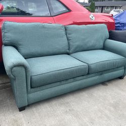 Cute Aquamarine Broyhill 84” Couch