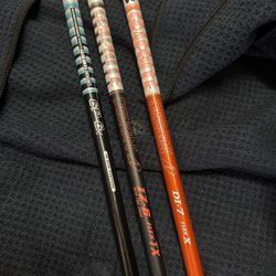 Golf shafts Graphite Design, Fujikura, Mitsubishi 