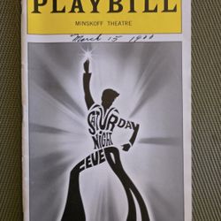 Vintage 1980 Playbill Saturday Night Fever Minskoff Theatre March 15 Edition