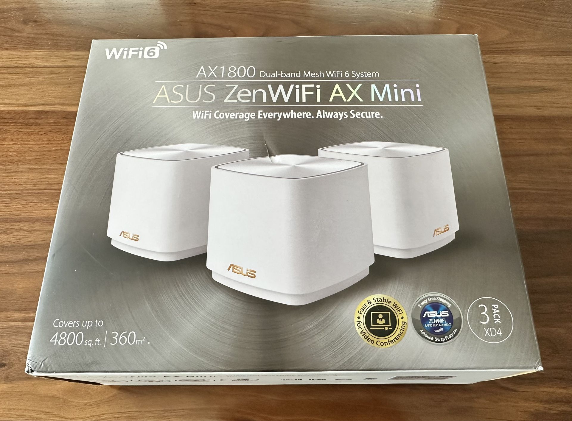 Asus ZenWiFi AX1800 Mesh WiFi 6 System AX Mini XD4