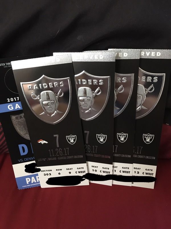 Raider tickets