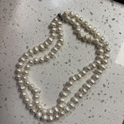 Double Pearl Necklace