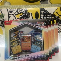 4x New Pokemon Prismatic Evolution Poster Collection
