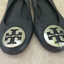 Tory Burch, Minnie , Travel, Navy Blue, Ballet Flats