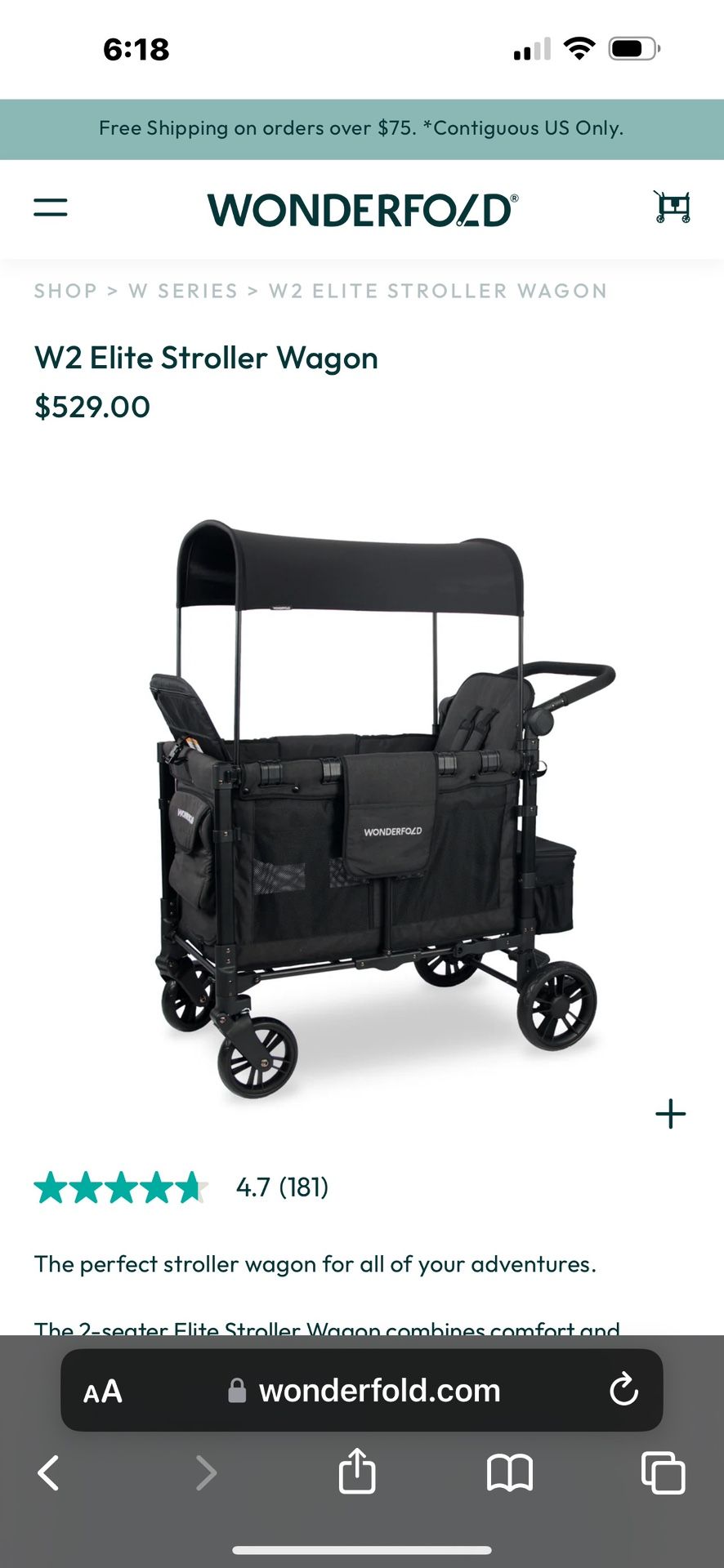 Wonderfold Wagon W2 Elite Stroller
