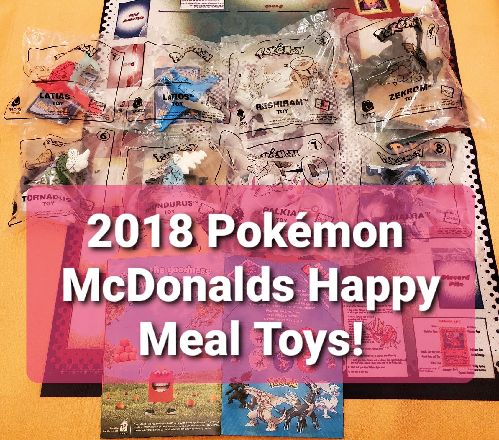 Pokemon 2018 McDonalds Toys, Complete Set + Box, Sealed!