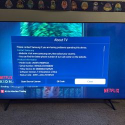65" Samsung 4K Smart TV - Crystal UHD TU7000 - Excellent Condition!