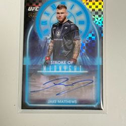 2025 Topps Midnight UFC Stroke of Midnight /25 Jake Matthews #SMA-JM Auto