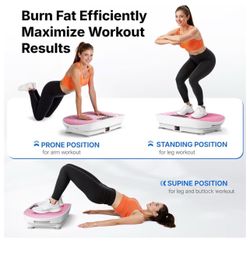 Vibration Plate Exercise Machine, Curved Vibration Plate for Lymphatic Drainage Weight Loss, Vibrating Plate with Real-Time Calorie Tracking on LED Di