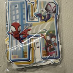 Spidey Birthday Banner And Backdrop