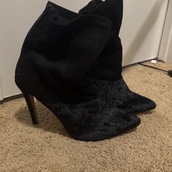 Suade Black Booties