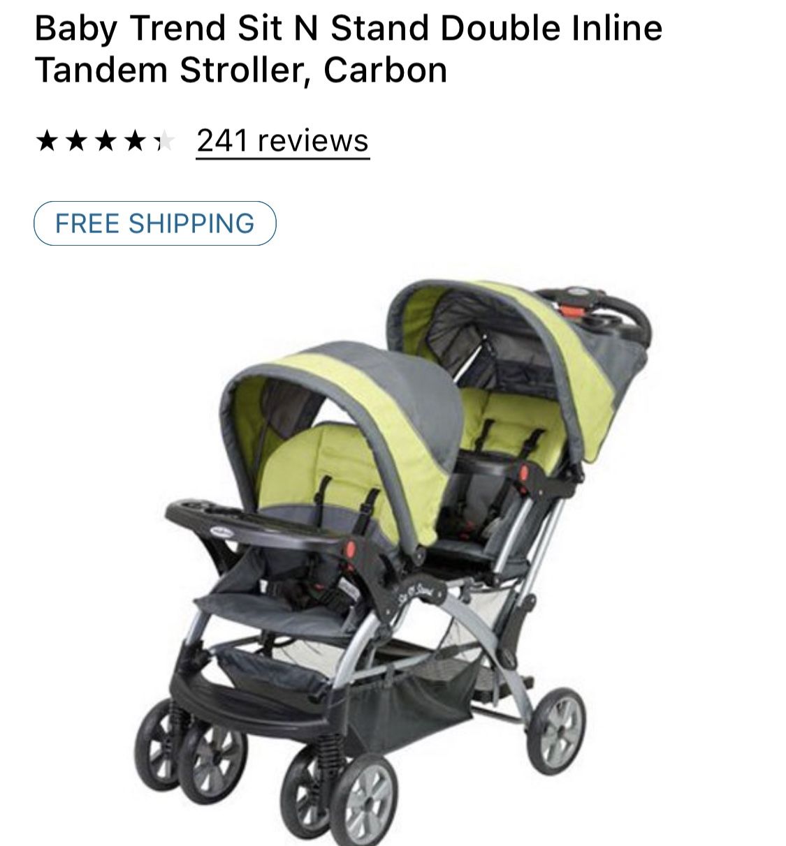 Brand new baby trend double stroller