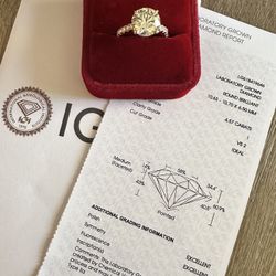 NEW 4.57k Round IGI  Certified Lab Diamond Ring 
