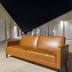 Brown Carmel Pure Leather Sofa 