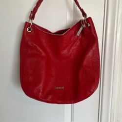 Bright Red Leather Purse
