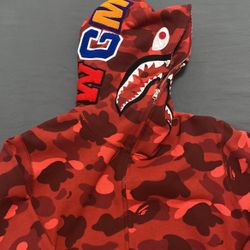 BAPE Bathing Ape Hoodie Men Red Size large