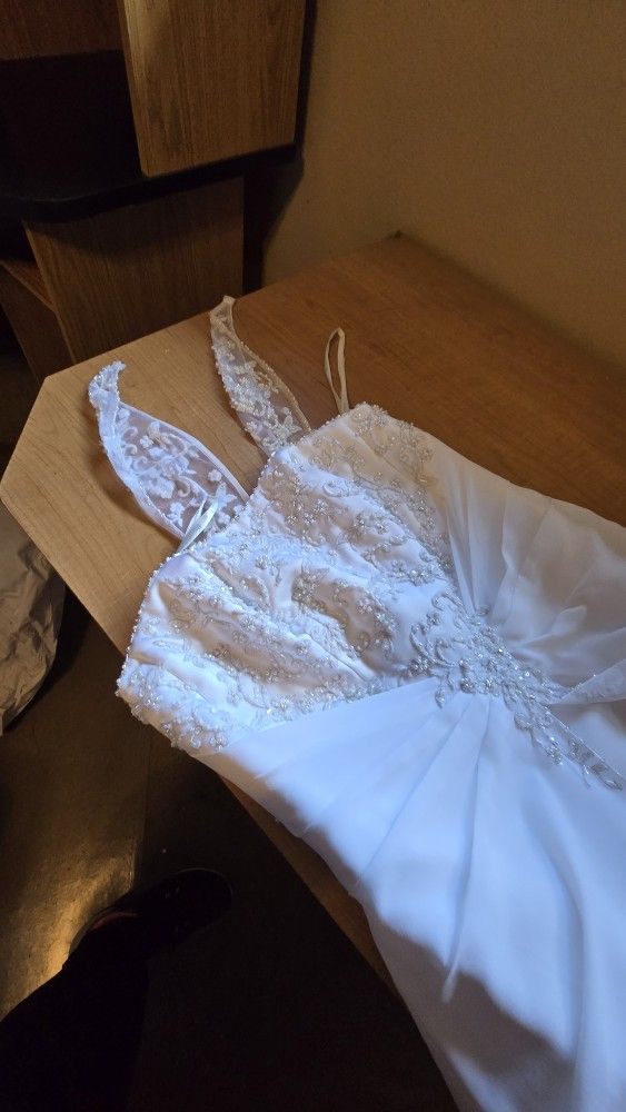 2007 David's Bridal Wedding Dress W/petticoat 
