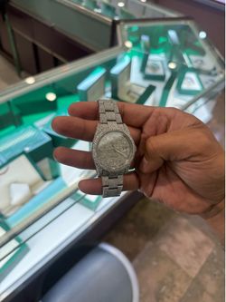 Rolex 41mm Datejust Bustdown 27 carats vs diamonds natural