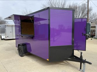 2027 New 6x12 SA Screwless Enclosed Vending Trailer | Blackout | Spoiler Package | .08 Polycor | Dexter Axle | Itasca | 1263 (PURPLE)