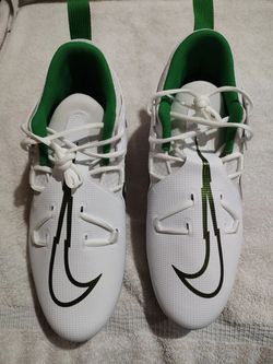 Mens Nike Alpha Menace Pro 3 P TD Football Cleats Size 14 WHITE/FOREST GREEN