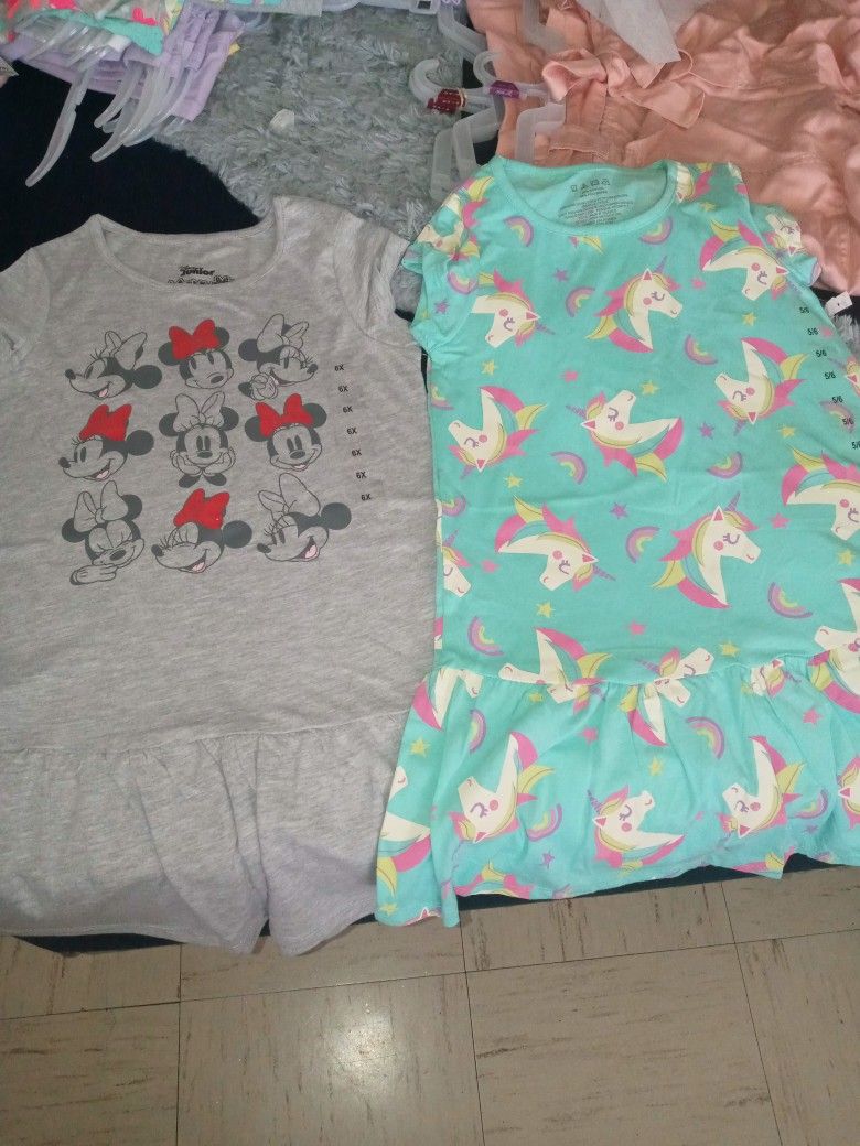 🌸☀️ Brand New Two-piece  Minnie Mouse And Unicorn Dresses $7 Each