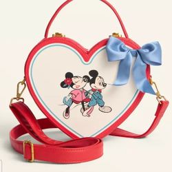 Heart-Shaped Mickey and Minnie Bag