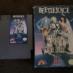 Rare NES Nintendo Beetlejuice (Box damaged) Very Clean Game Cartridge, Missing Manual. As Been Sitting In Glass Showcase.