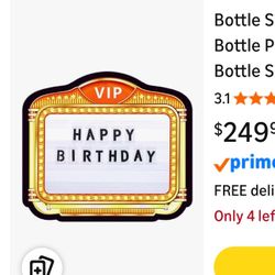 Bottle Service Sign, LED Letter Bottle Presenter, Club Signs for Bottle Service Color Change for Night Club Party   Comes with letters  Remote  And ch