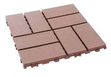 48 Pack Plastic Interlocking Patio Deck Tiles Waterproof All Weather