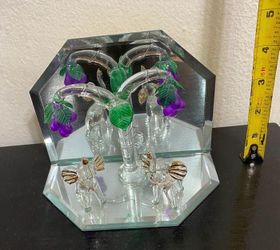 ADORNO ANTIGUO DISEÑO ELEFANTE Y  ESPEJO