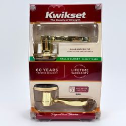 Kwikset Signature Series Brass Hall & Closet Model 97200-664 Door Handle New