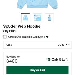 Slime Sp5der Hoodie Blue 