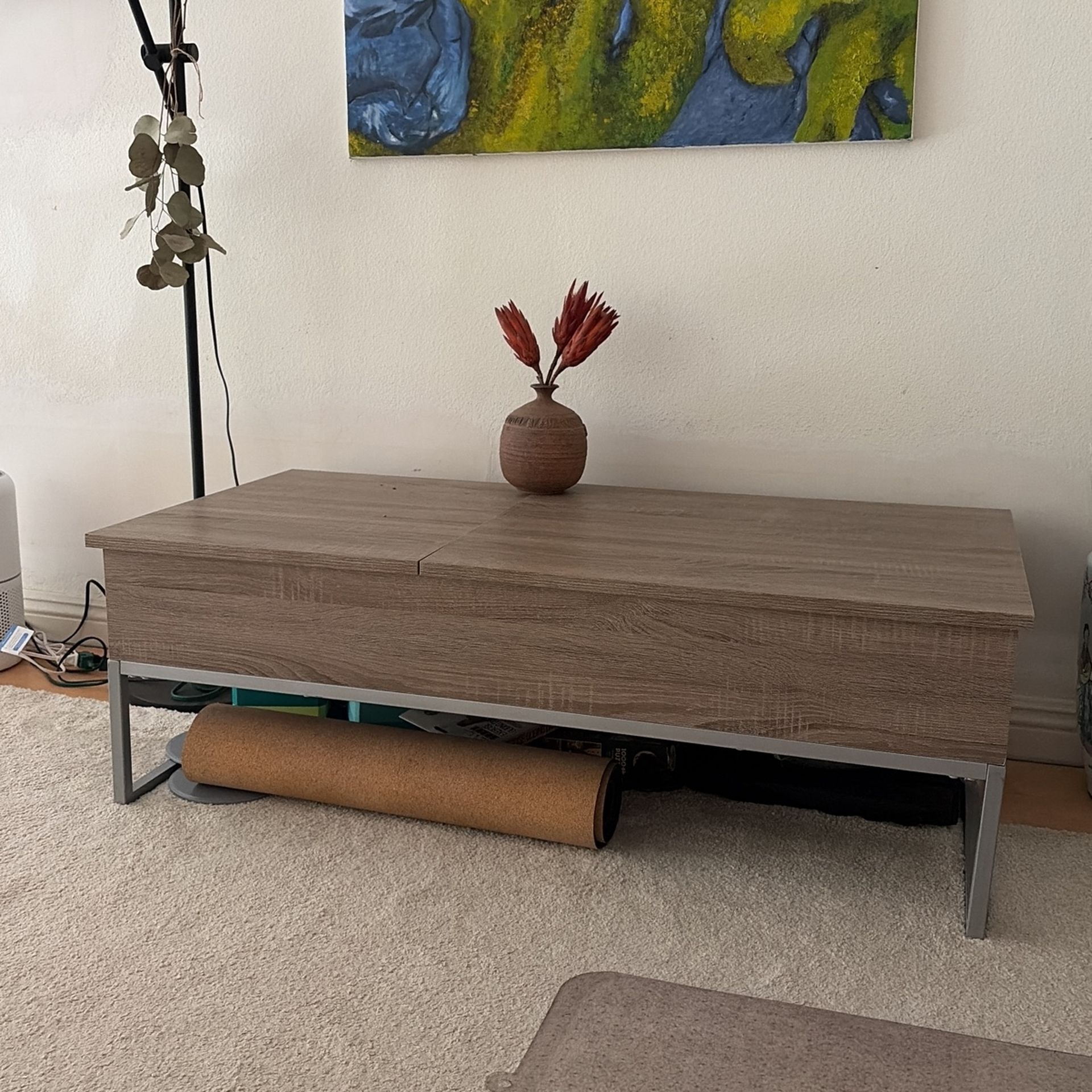 Gray Coffee Table With Storage 
