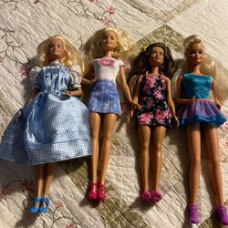 Four Barbies