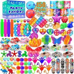 150 Piece Party Favor Fidget Box 10$, Grab Bag Toys, Kids Ages 4+ Multicolor