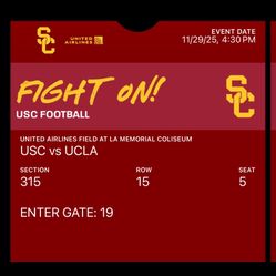USC vs UCLA $80 EACH
